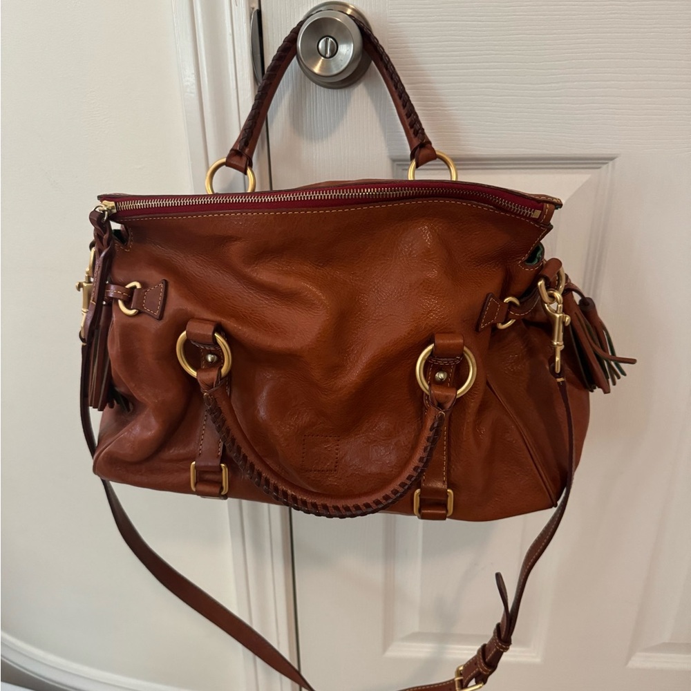 Dooney & Bourke Florentine Satchel in Brown / Natural